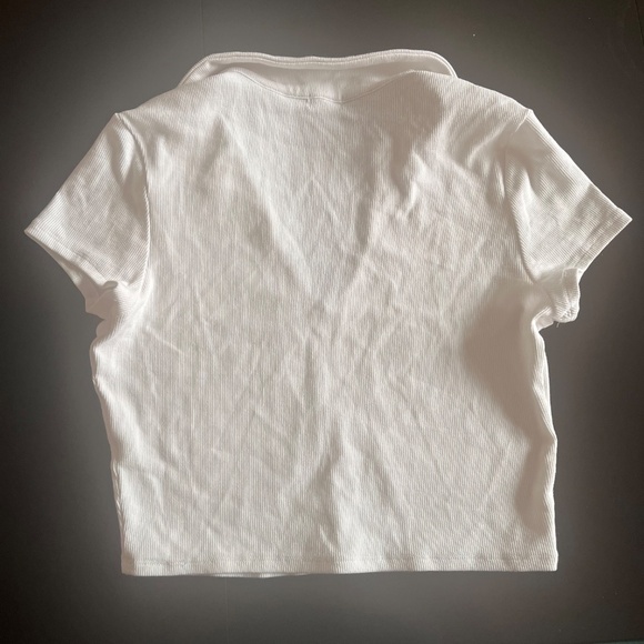 Cap-Sleeve White Tee - Picture 2 of 5